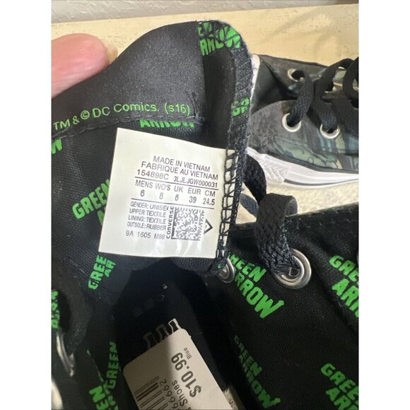 Converse Dc Comics X Chuck Taylor All Star Arrow Green Arrow Sz Men 6 Women 8